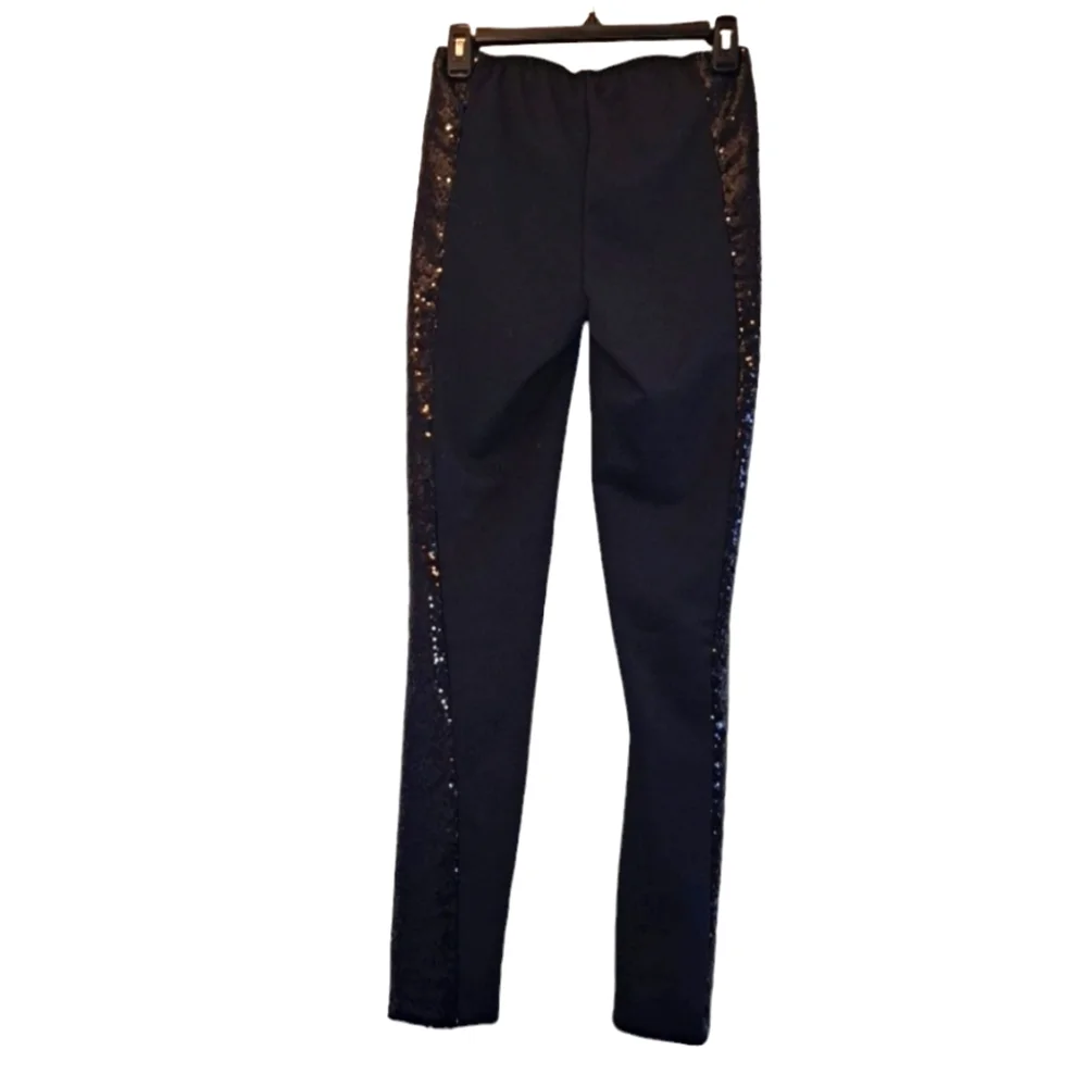 VENUS Black Sequin Leggings Size XS